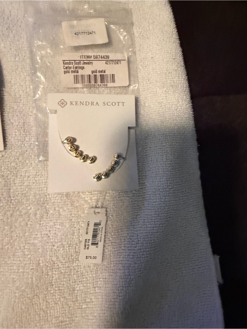 Kendra Scott Gold Metal Stud Earrings